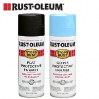 Rust-Oleum 7776830 Stops Rust Spray Paint, 12-Ounce, Flat Black 防锈剂